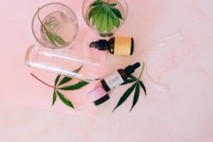 Overhead Shot of an Assortment of CBD Products